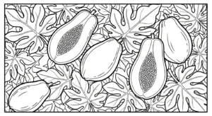 coloriage Papayer à imprimer pour enfant de 6 ans