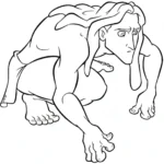 coloriage Tarzan pour enfant