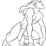 coloriage Tarzan a dessiner et imprimer