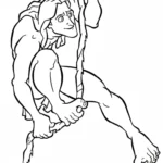 coloriage Tarzan pour bebe a imprimer