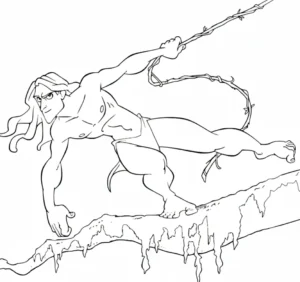 coloriage Tarzan à imprimer gratuitement pdf