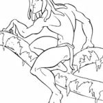 coloriage Tarzan pour enfants à imprimer