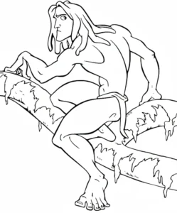 coloriage Tarzan pour enfants à imprimer