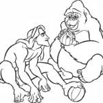 coloriage Tarzan et dessins
