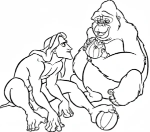 coloriage Tarzan et dessins