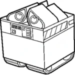 coloriage Wall E pour enfant de 4 ans