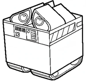 coloriage Wall E pour enfant de 4 ans