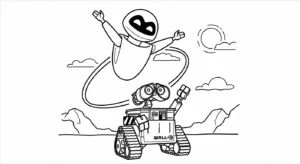 coloriage Wall E et decoupage