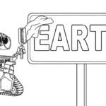 image pour coloriage Wall E enfant