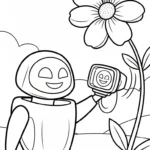 coloriage Wall E pour enfant de 7 ans