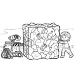 coloriage Wall E pour enfant de 2 ans