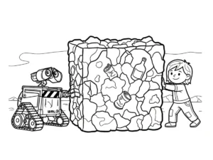 coloriage Wall E a dessiner en ligne