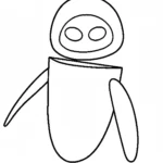 coloriage Wall E à imprimer pour enfant de 6 ans