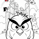 image pour coloriage Angry Birds enfant