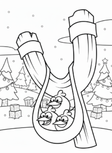coloriage Angry Birds à imprimer pour enfant de 3 ans