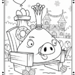 image pour coloriage Angry Birds enfant