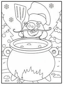 coloriage Angry Birds à imprimer pour enfant de 7 ans