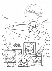 coloriage Angry Birds pour enfants a imprimer