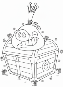 coloriage Angry Birds et decoupage