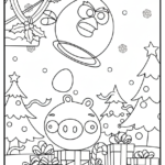 coloriage Angry Birds pour enfant de 4 ans