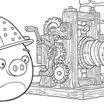 coloriage Angry Birds et découpage à imprimer
