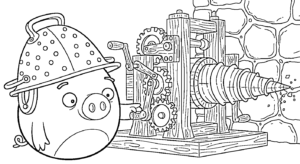 coloriage Angry Birds et découpage à imprimer