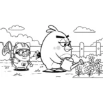 coloriage Angry Birds pour bebe a imprimer
