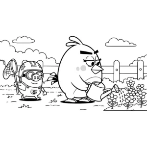 coloriage Angry Birds pour bebe a imprimer