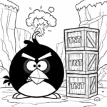 coloriage Angry Birds pour enfants a imprimer