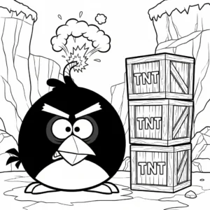 coloriage Angry Birds pour enfants a imprimer