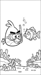 imprimer coloriage Angry Birds pour enfant