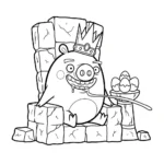 coloriage Angry Birds a imprimer pour enfant de 4 ans