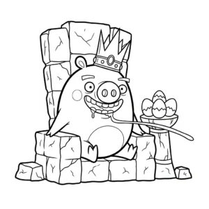 coloriage Angry Birds a imprimer pour enfant de 4 ans