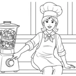 coloriage Chef updated à imprimer pour enfant de 2 ans