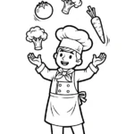 coloriage Chef updated pour bebe a imprimer