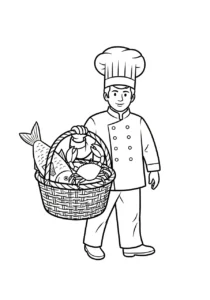 coloriage Chef updated à imprimer pour enfant de 4 ans