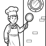 coloriage Chef updated a imprimer pour enfant de 4 ans