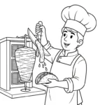image de coloriage Chef updated pour enfant