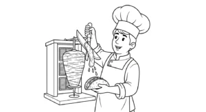 image de coloriage Chef updated pour enfant