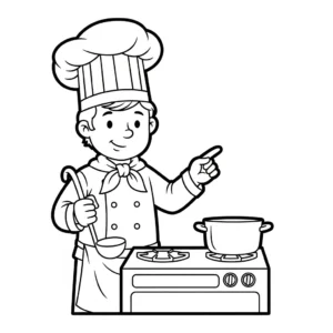 coloriage Chef updated pour enfant a imprimer gratuit