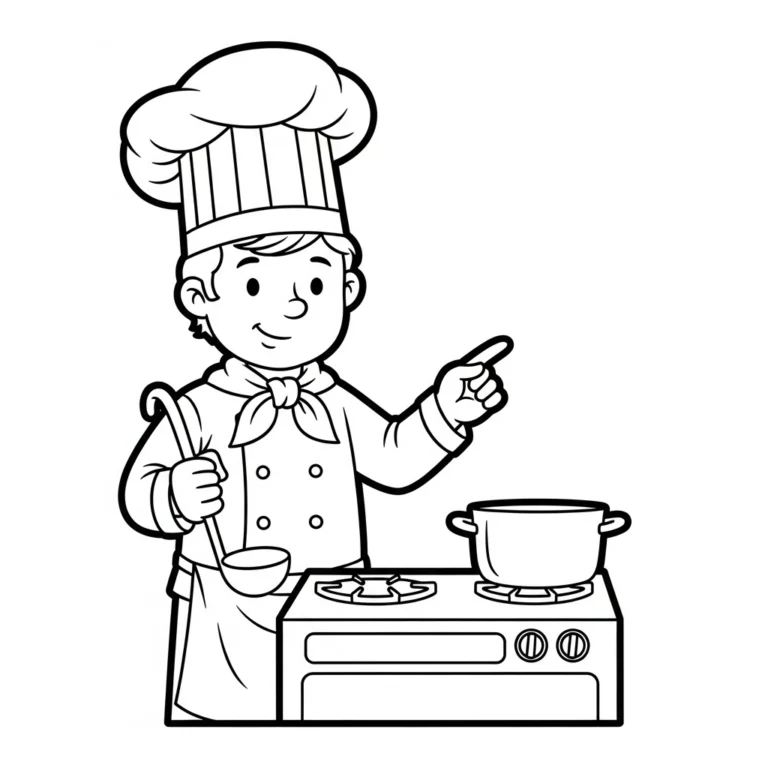 Tranh tô màu Chef