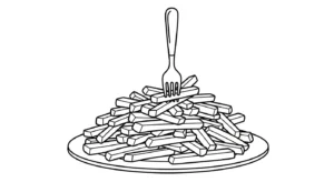 coloriage Frites updated a dessiner et imprimer