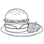 coloriage Frites updated et dessin a imprimer