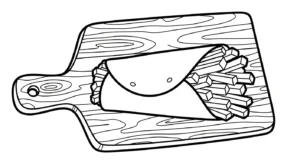 coloriage Frites updated gratuit pour enfants