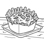 coloriage Frites updated pour enfant de 2 ans
