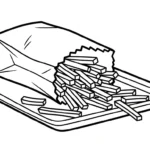 coloriage Frites updated et decoupage