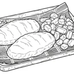 coloriage Frites updated et decoupage