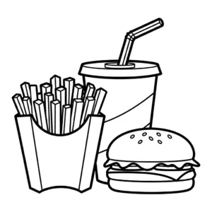 coloriage Frites updated a colorier en ligne