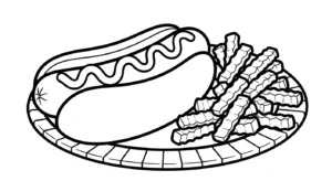 coloriage Frites updated et dessin a imprimer