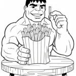 coloriage Frites updated à imprimer pdf gratuit